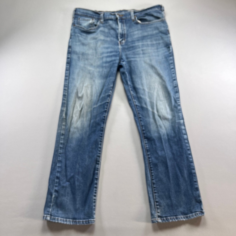 Sonoma Straight Jeans Mens 38x30 Blue Denim Cotton Stretch Medium Wash Mid Rise
